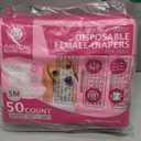 American Kennel Club Female Dog Wrap, Disposable Diapers with Wetness Indicator, Small, 50 Count (Small Waist Size 12 - 20 in)