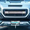 Xnqdre 2 Pack Tri-Color Sport License Plate Frame, Aluminum Alloy 3 Color Sports License Plate Cover Holder Compatible for Toyota TRD Tacoma 4Runner Tundra Rav4 Highlander. (White, Gray)