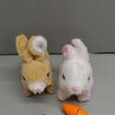 Realistic Bunny Toy - Interactive Plush Rabbit with Sounds and Movements Animated Walking Wiggle Ears Twitch Nose - Easter Gift for Kids (Brown+White)