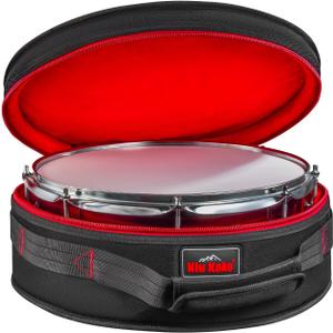 14"x5.5" Snare Drum Case - 12mm Thick Padded Drum Bag | Lightweight Travel Case for Drummers, Gig Transport & Storage