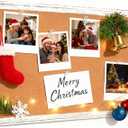 DOLLAR BOSS White Cork Board for Wall - 24 X 18 Inches, Rustic Wooden Frame Bulletin Board, Decorative Hanging Pin Board for Office & Home Decor