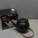 Bodum Douro Porcelain Tea Pot with Stainless Steel Infuser, 51 Ounce, Matte Black