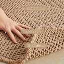 Sunfly Bathroom Runner Rug,Boho Herringbone Waffle Bath Mat Non-Slip Washable Super Absorbent Quick Dry, Farmhouse Bath Mat for Bathroom Floor Decor 24"x72" Khaki