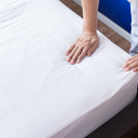 2pcs White Flat Fitted Sheets Bed Sheets 16x16"