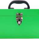 Metal Toolbox Portable Locking Tool Box Metal Tool Box Organizer Toll Box Organizer Tool Kit for Women Tool Organizers with Latch-Green