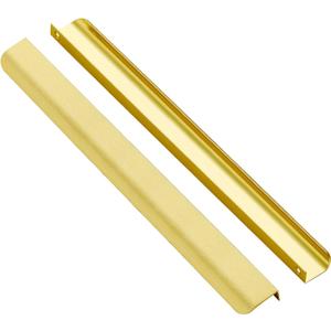 Ravinte 3 Pack Finger Pulls for Cabinets 320mm/12.5in Hole Center Tab Cabinet Handle Gold Finger Edge Pulls Concealed Handles for Kitchen Drawer Finger Cabinet Pulls 400mm/15.75in Length