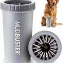 Dexas MudBuster Portable Dog Paw Cleaner, Premium Quality Large Gray Pet Accessory
