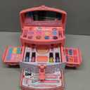 GirlsHome Kids Makeup Set for Girl 56 Pcs Washable Real Cosmetic, Non-Toxic Frozen Toys Toddler Makeup Kit, Frozen Princess Dress up Kit Christmas & Birthday Girl Gift for 3-12 (Frozen Pink)