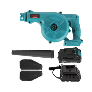 Cordless Leaf Blower & Vacuum, 2-in-1 18V Electric Blower with 2.0Ah Battery & Fast Charger, Portable Handheld for Leaves/Dust/Small Trash, Car/Computer/Corners Cleaning, Lawn & Workshop Use