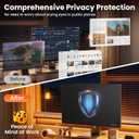 Magnetic Monitor Privacy Screen 24 inch for Frameless/Thin Bezel Computer 16:9 Aspect Ratio, Hanging Anti Blue Light Shield Eye Protection, 24in Removable Anti-Impact Privacy Protector Film