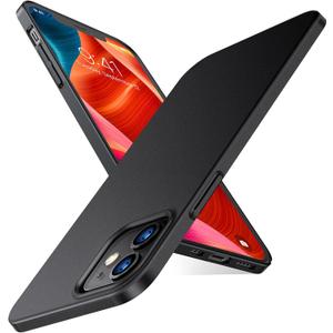 TORRAS Slim Fit Compatible for iPhone 12 Mini Case, Ultra-Thin Lightweight Full Protection Hard PC for iPhone 12 Mini Phone Case with Comfortable Grip 5.4 inch 2020, Space Black