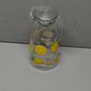 Domensi 74 oz / 2200 ml Glass Pitcher with Lid Water Pitcher with Handles Beverage Water Jar Glass Jug Hot and Cold Resistant Carafe for Tea Juice Milk Coffee Iced Beverage(Lemon)