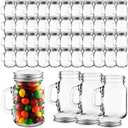 14 Pcs 4 oz Mini Mason Jar Mugs with Handles and Lids Small Glass Jar Empty Mugs DIY Favor Decor Wedding Bridal Shower Party Supplies for Drinks, Gifts, Candles and Crafts