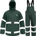 RainRider Rain Suits for Men Waterproof Rain Jacket Coat Pants Heavy Duty Women Fishing Rain Gear Workwear (3X-Large)