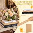 Threehoney 3 Pcs Graduation Table Centerpieces Class of 2026, Graduation Book Centerpiece Congratulate Grad Decoration Decorative Book Storage Box Table Home Party Decor(Black, White, and Yellow)