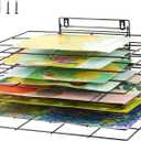 Art Drying Rack for Classroom Paint Drying Rack Small Art Drying Rack Wall Art Storage Rack with 8 Removable Shelves for Classrooms and Art Studios (8 Shelves)