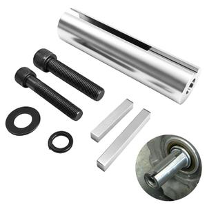 Engine Pulley Crank Shaft Sleeve Adapter Extended 1" to 1 1/8 inch 1/4" Key Gas Engine Crank, Stainless Steel 304 Shaft Adapter Compatible with Pulleys, Gear Boxes etc