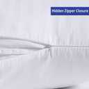 100% Cotton Pillow Protectors with Zipper Queen Size, White Pillow Cases Set of 2 for Home & Hotel, Sateen Soft Cooling Hidden Zippered Pillow Case Protector for Hair & Skin, 20x30 in