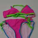 Blooming Jelly Women's Bikini Set Two Piece Swimsuit Triangle Top String Mid Rise Bottom Cheeky Bathing Suit (Large, Hot Pink)