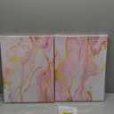 Artsbay Abstract Wall Art Pink Rose Gold Marble Painting Modern Artwork for Bedroom Living Room 12" Wx16 H x3PCS