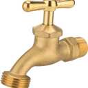 EFIELD Outdoor Garden Hose Faucet/ Valve 1/ 2" Male NPT Inlet ×3/ 4" Male GHT Threaded Garden Hose Outlet/ Connector