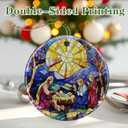 2 x Nativity Scene Ornament: Christmas Ornaments, Religious Christmas Decorations for Tree, Catholic Ornament & Christian Holiday Decor | Religious Gifts, Christian Gifts - Design B