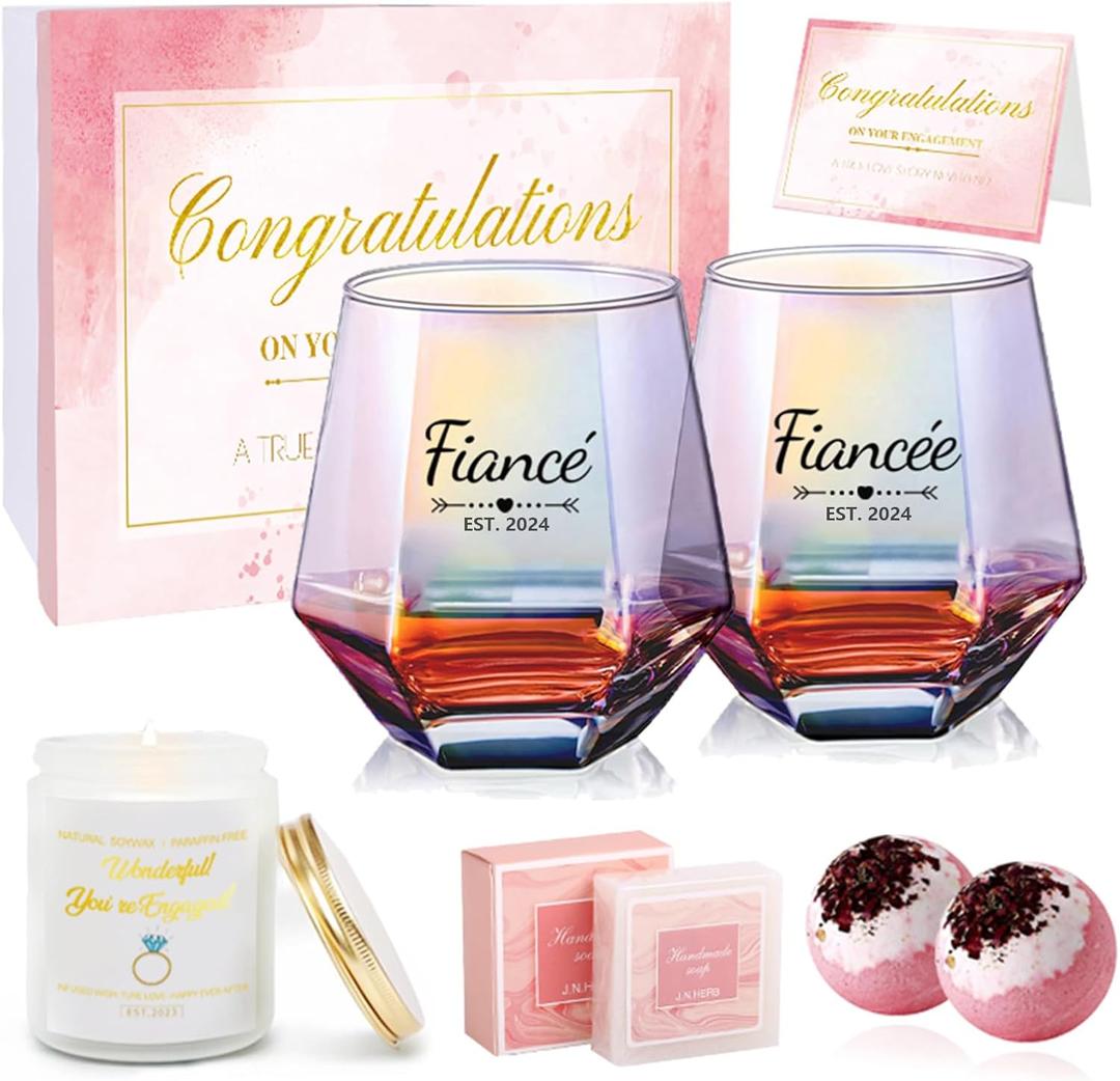 DHQH 2024 Newlywed Engagement Gifts for Couples, Fiance and Fiancee Gifts for Him and Her,Engagement Gift with Boyfriend Girlfriend, Perfect for Newly Weds and Newly Engaged Couples