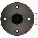 Speaker Stand Top Hat,110x80mm / 4.33"3.15" Metal Speaker Cabinet Pole Mount Adapter, Black Color - 2 Pack