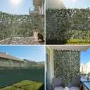 E&K Sunrise 1 PC Faux Leaves Expandable Fence Privacy Screen Artificial Greenery Grass Wall Decoration for Garden Backyard Patio Indoor Outdoor (Laurel Leaves - Single Side)