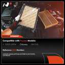 A-Premium Engine Air Filter Compatible with Honda Odyssey 2002 2003 2004 3.5L, Replace# 17220P8FA10
