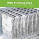 30 PCS Reusable Aluminum Foil Food Storage Bags,Resealable Ziplock freezer Bags Airtight for Freezer Fridge with Labels,BPA-Free 3 Sizes for Meat bags Fruit Vegetables Snacks(S*10+M*10+L*10)