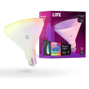 LIFX Color PAR38 Smart LED Bulb, 1600 Lumens, Indoor/Outdoor Can & Flood Light, Millions of Colors + Tunable White, IP65 Weatherproof, Wi-Fi, Works with Alexa, Google Home & Siri, LFXPAR381600RGBW