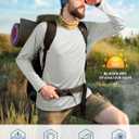 Roadbox Mens UPF 50+ UV Sun Protection Shirts Outdoor Long Sleeve SPF Rash Guard for Fishing Hiking Swimming Running, Small