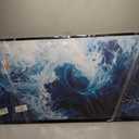Lovira Abstract Blue and White Large Wall Art Ocean Wave Canvas Wall Decor Pictures Prints Painting Framed Modern Artwork for Living Room Bedroom Bathroom Kitchen Office 30"x60"