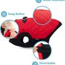 Gooby Fashion Vest Dog Jacket - Black, X-Large - Warm Zip Up Bomber Vest with Dual D Ring Leash - Winter Water Resistant Small Dog Sweater