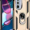 Case for Motorola Edge 30 Pro Case Cover,Magnetic Car Mount Bracket Shell Case for Motorola Moto Edge+ 2022 5G 2nd gen XT2201DL XT2201-3 XT2201-4 / Moto Edge 30 Pro XT2201-1 Case Gold