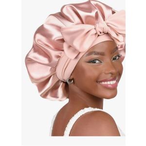 YANIBEST Adjustable Silk Bonnet for Sleeping Women Double Layer Satin Bonnet Reduce Friction Prevent Frizz Curly Hair
