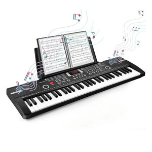 61 key Electronic Digital Piano,61 keys piano keyboard with Built-In Speaker Microphone,Sheet Stand and Power Supply,Portable keyboard Gift Teaching for Beginners