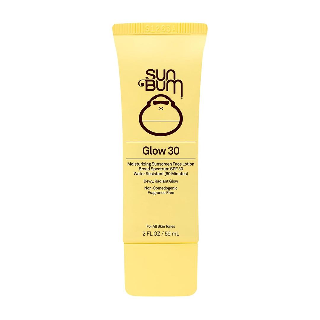 Sun Bum SPF 30 Glow Sunscreen Face Lotion - Moisturizing Facial Sunscreen - Tinted - Shimmer Finish - Hawaii 104 Act Compliant (Made without Octinoxate & Oxybenzone) - Travel Friendly - 2 oz