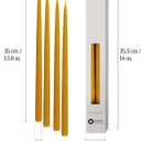 Kunstindustrien® Taper Candles – Set of 4, 13.8" – Made in Denmark, Long Burning Candles 15h, Unscented & Smokeless Candlesticks – Elegant Tall Candles for Weddings, Dinners & Home Decor (Honey)