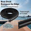 Boat Dock Bumpers, 13 Feet/26 Feet Dock Edging Guard for Piling and Pier Rub Rail for Boats Protection Black Dock Fender Bumper Includes Mounting Screws