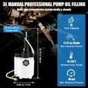 BetyBedy 3L Transmission Fluid Pump Kit, Fluid Transfer Pump with 13PCS ATF Adapters, Manual Transmission Oil Pump for Automotive Oil Filling System, Manual ATF Fluid Transfer Pump for Oil