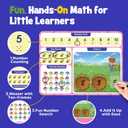 Aizweb 12 Pack Dry Erase Handwriting Practice for Kids,9 x 12 Number Tracing Board: Learn to Count,Number Tracing&Simple Addition,Montessori Math Games Preschool Learning Activity for Pre K Ages 3-5