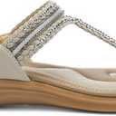 UBFEN Womens Slides Walking Sandals Comfortable Platform Slip On Dressy Summer (Beige)