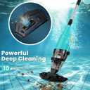 EFURDEN Pool Vacuum for Above Ground Pool, Cordless Handheld Rechargeable Pool Cleaner with Running Time Up to 60 Minutes for Sand and Debris, Ideal for In-Ground Pools, Spas, and Hot Tubs (Green)