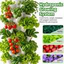 Hydroponics Growing System,30 Pods Hydroponic Tower,Space-Saving 5-Layer Vertical Gardening System,Indoor Plants Germination Kit for Herbs Fruits and Vegetables