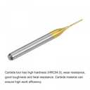 uxcell End Mill CNC Router Bits, 1/8" 3.175mm Shank 0.6mm x 5.5mm Titanium Coated Tungsten Carbide Engraving Milling Cutter for PCB Plastic Fiber Wood 4pcs