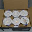 Adetu 3 Inch 5CCT Gimbal Led Recessed Lighting with Junction Box, 2700K/3000K/3500K/4000K/5000K Selectable, 7W Eqv 80W, 360+90 Adjustable Recessed Lights, 800LM Brightness - ETL (White, 6 Pack)