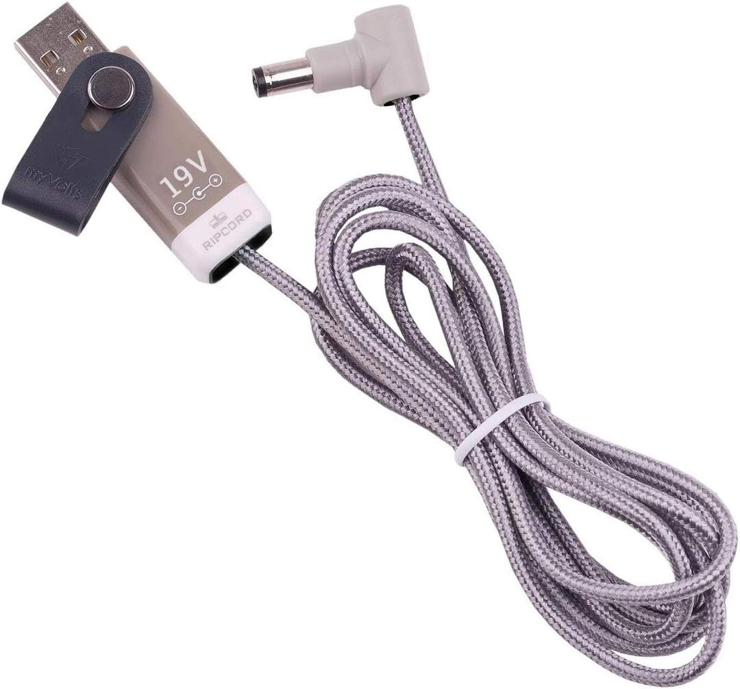myVolts Ripcord USB to 19V DC Power Cable Compatible with Akai MPC One Controller