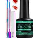 Gel Nail Polish Remover with Tools, 15ml (0.5 fl oz) - Acetone-Free, Quick Removal in 2-5 min, No Foil Soaking Needed, Safe for Natural NailsHome DIY Use